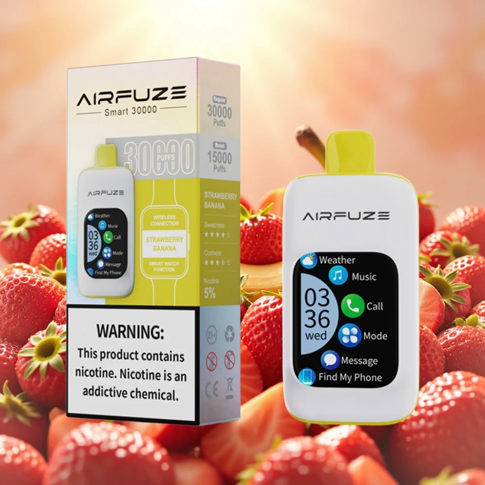 AirFuze Smart 30000 Pussit Disposable Pod – Mansikka-Banaani, 5% Nikotiinia, 900mAh - Image 2