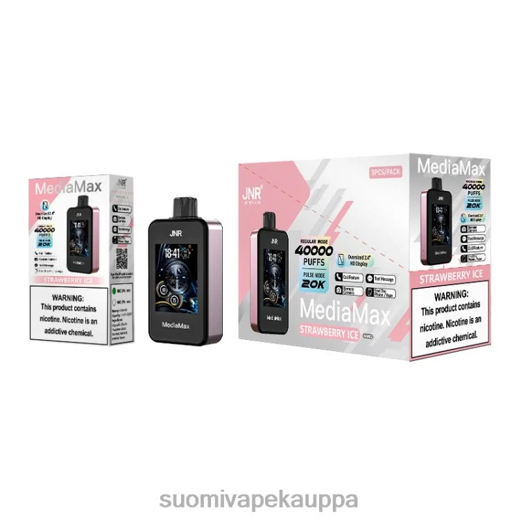 JNR MediaMax 40k puffi mansikka jäätä P82ZF17 | Vape Nesteet