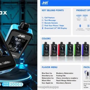JNR MediaMax 40k puffi miami minttu P82ZF19 | Vape Netistä