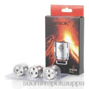 Vape Box Smok Tfv12 Vaihtokelat & Rba 0,17 Ohm V12-t6 Kuusikertainen Kela (3 Kpl Pakkaus)