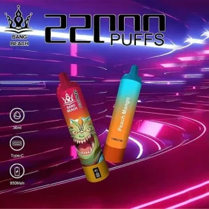 Vape Kauppa – Bang Beach 22000 puhalluksen älynäyttö TZ4V24 persikka mango