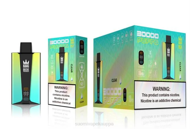 Vape Kauppa – Bang Box 30 000 puhalluksen älynäyttö TZ4V76 selkeä