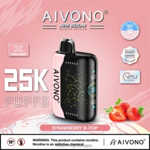 Vape Kauppa – mansikka b-pop Aivono AIM BOOM 25 000 0B8L352