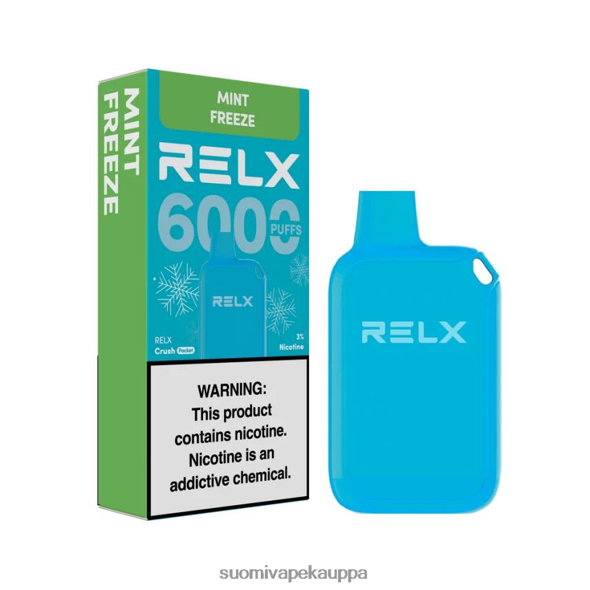Vape Kauppa – RELX Crush Pocket 6000 jäätä mintun pakaste T062N212