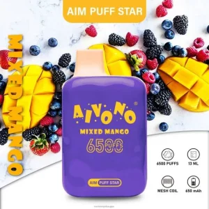 Vape Kauppa – sekoitettu mango Aivono AIM PUFF STAR 6500 0B8L296
