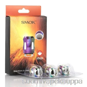 Vape Kauppa Smok Tfv8 Baby V2 Vaihtokelat 0.17ohm Baby V2 A1 Single Coils (sateenkaari)