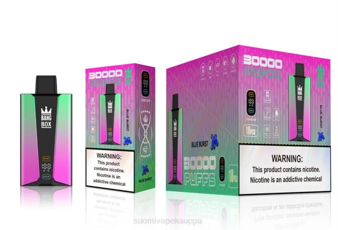 Vape Nesteet – Bang Box 30 000 puhalluksen älynäyttö TZ4V82 sininen purskahdus