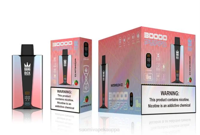 Vape Nesteet – Bang Box 30 000 puhalluksen älynäyttö TZ4V86 vesimeloni jäätä