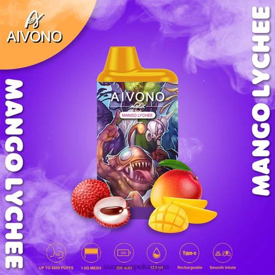 Vape Nesteet – mango litsi Aivono AIM MAGIC 5800 mouth box savuke 0B8L98