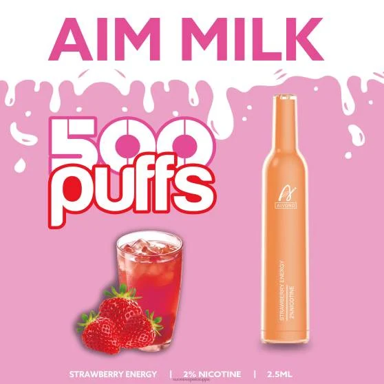 Vape Nesteet – mansikka energiaa Aivono AIM MILK 500 0B8L266