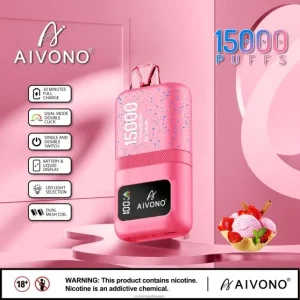 Vape Nesteet – mansikkajäätelöä Aivono AIM magic 15 000 0B8L66