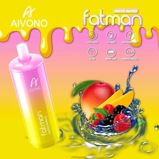 Vape Nesteet – sekoitettu mango Aivono FATMAN 6800 0B8L26