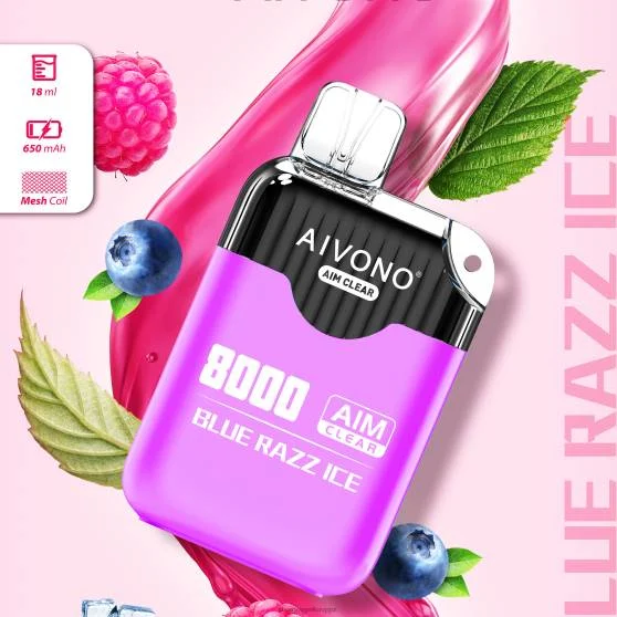 Vape Nesteet – sininen razz-jää Aivono AIM CLEAR 8000 0B8L202