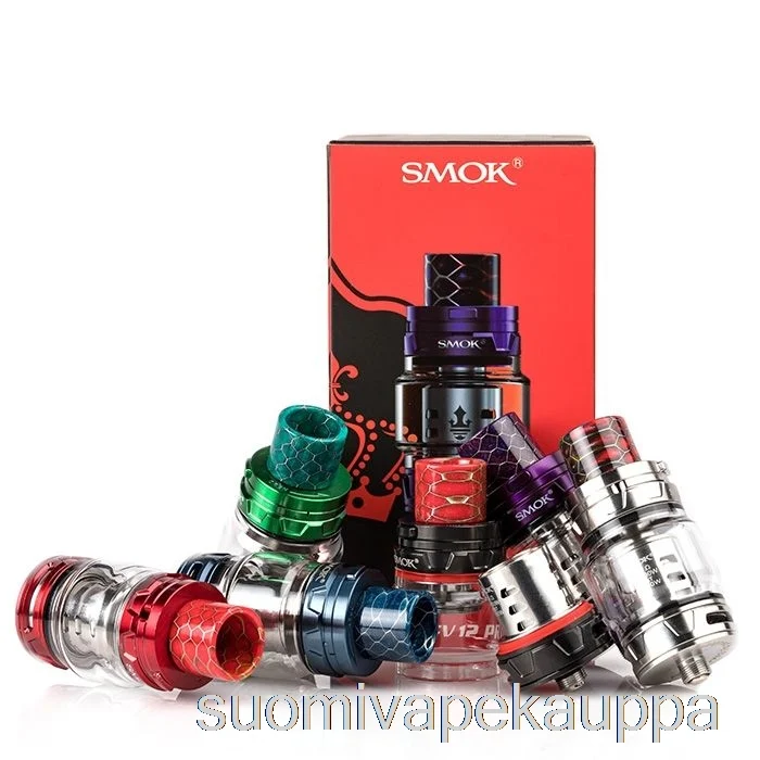 Vape Nesteet Smok Tfv12 Prince Sub-ohm Säiliö Musta Punaisella Suihkulla