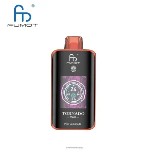 Vape Nesteet – vaaleanpunainen limonadi Fumot Tornado 25000 kertakäyttöistä höyryä 0F8FV10