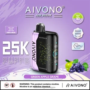 Vape Nesteet – vihreä omena rypäle Aivono AIM BOOM 25 000 0B8L346