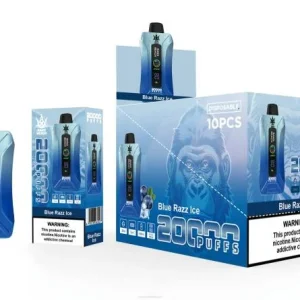 Vape Netistä – Bang Beach 20 000 puhallusta älykkään näytön vape TZ4V11 sininen razz-jää