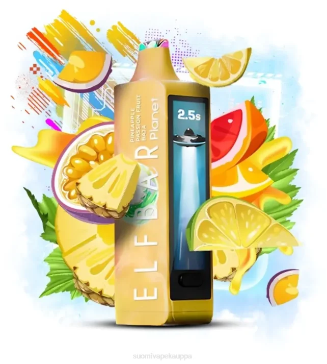 Vape Netistä – Elf Bar Planet 25 000 ananas passionhedelmä baja 424027