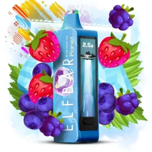 Vape Netistä – Elf Bar Planet 25 000 sininen razz-jää 424015