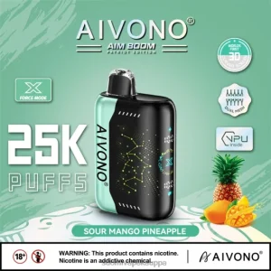 Vape Netistä – hapan mango-ananas Aivono AIM BOOM 25 000 0B8L351