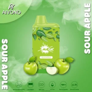 Vape Netistä – hapan omena Aivono AIM MAGIC 5800 mouth box savuke 0B8L87
