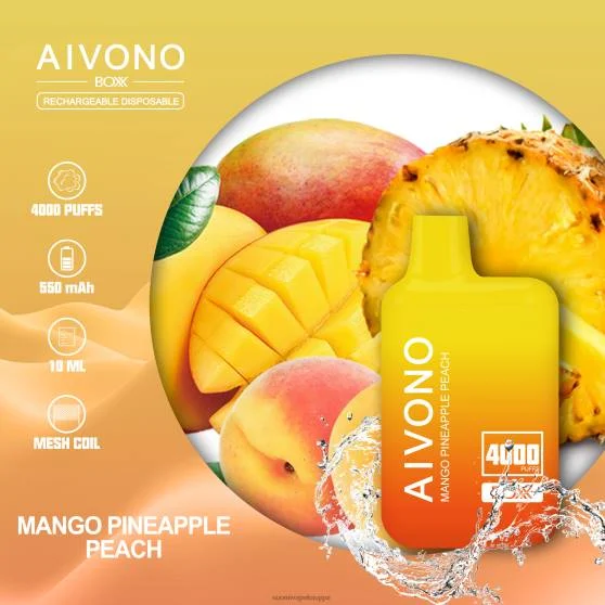 Vape Netistä – mango ananas persikka Aivono AIM BOXX 4000 0B8L219