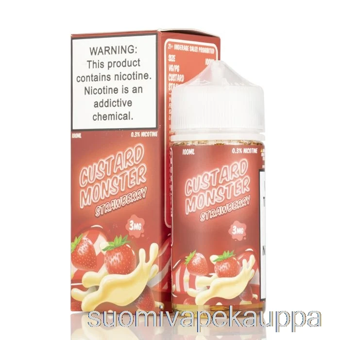 Vape Netistä Mansikka – Vaniljakastikehirviö – 100ml 0mg