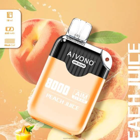 Vape Netistä – persikkamehu Aivono AIM CLEAR 8000 0B8L203