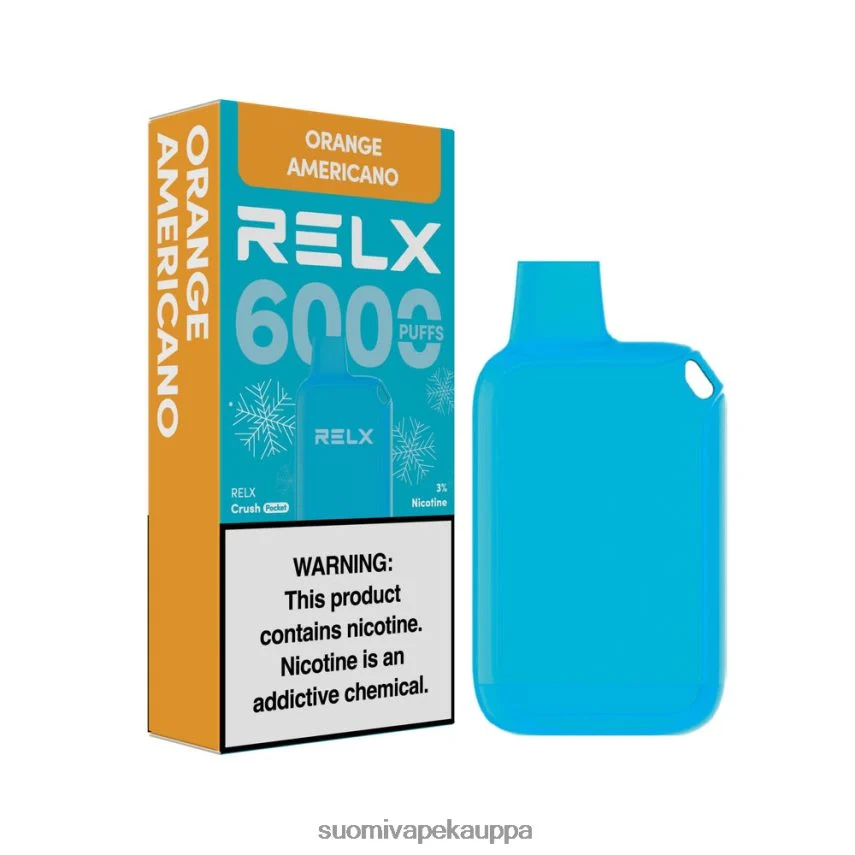 Vape Netistä – RELX Crush Pocket 6000 jäätä oranssi americano T062N215