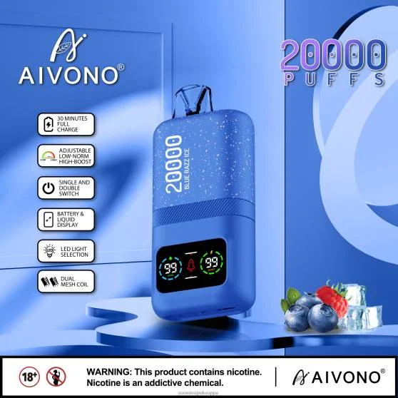 Vape Netistä – sininen razz-jää Aivono AIM magic 20 000 0B8L79