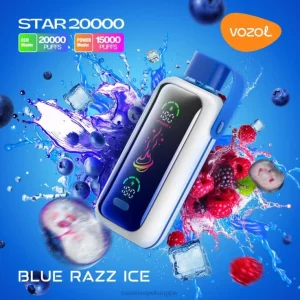 Vape Netistä – sininen razz-jää VOZOL STAR 20 000 Z006D4