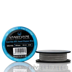 Vape Netistä Vandy Vape Superfine Mtl Lankakelat – 10 Jalkaa 3,88 Ohm Ss Sulatettu Clapton Lanka
