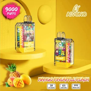 Vape Suomi – mango ananas persikka Aivono AIM XXL 9000 suutarra läpinäkyvä 0B8L49