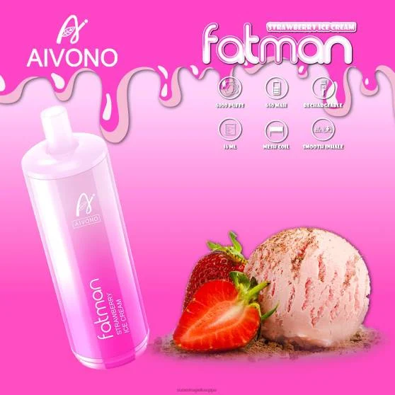 Vape Suomi – mansikkajäätelöä Aivono FATMAN 6800 0B8L21