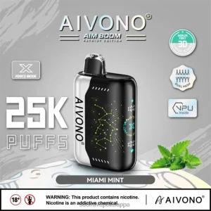 Vape Suomi – miami minttu Aivono AIM BOOM 25 000 0B8L349