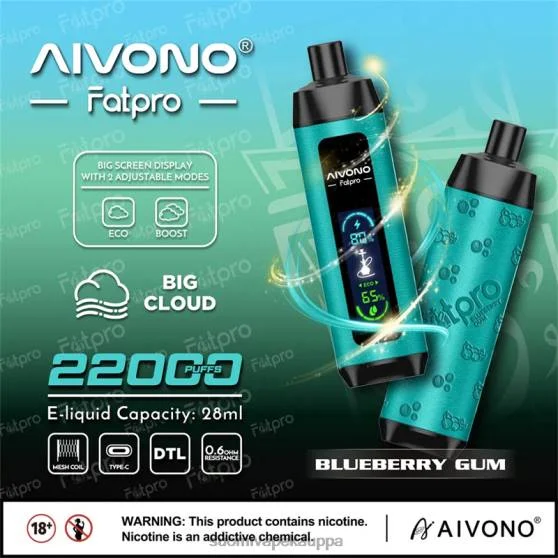 Vape Suomi – mustikkakumi Aivono Fatpro 22000 0B8L9