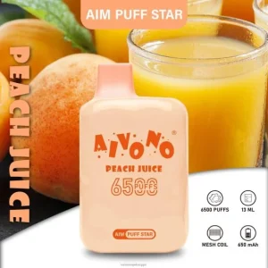 Vape Suomi – persikkamehu Aivono AIM PUFF STAR 6500 0B8L289