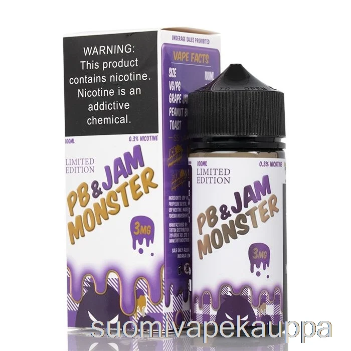 Vape Suomi Rypäle – Pb Ja Hillomonsteri – 100ml 6mg