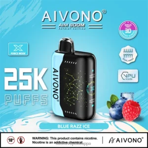 Vape Suomi – sininen razz-jää Aivono AIM BOOM 25 000 0B8L345