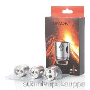 Vape Suomi Smok Tfv12 Vaihtokelat & Rba 0,15 Ohm V12-x4 Quad Kela (3 Kpl Pakkaus)
