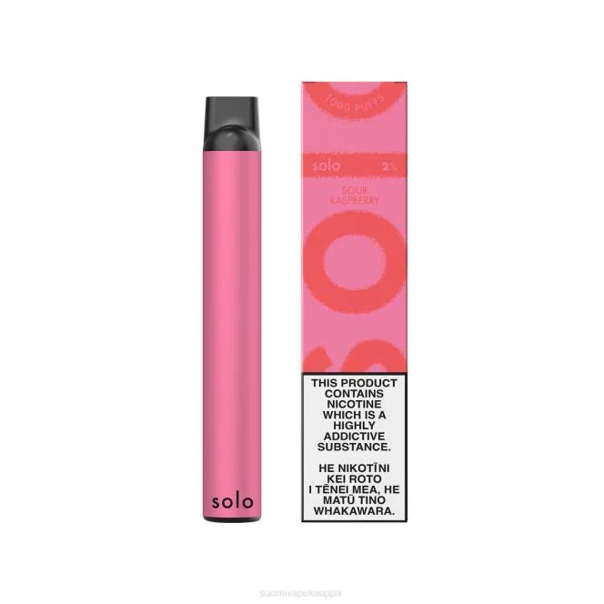 Vape Suomi – Solo kertakäyttöinen vape X4V413 hapan vadelma